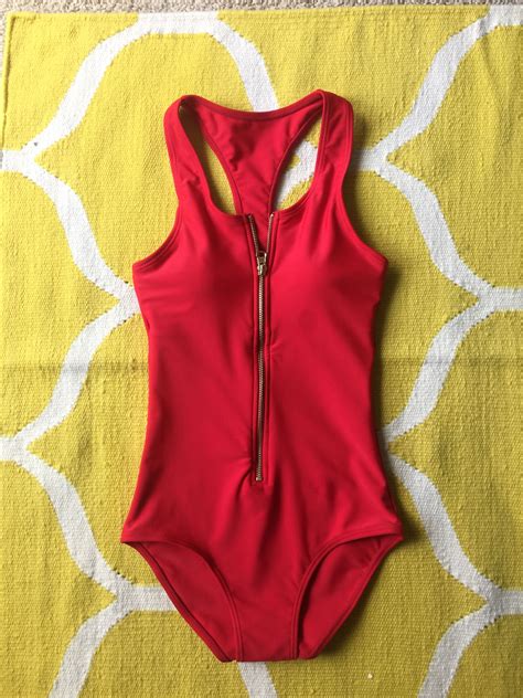 baywatch swimsuit red zipper sporty swimsuits bay watch swimsuit swimsuits for teens