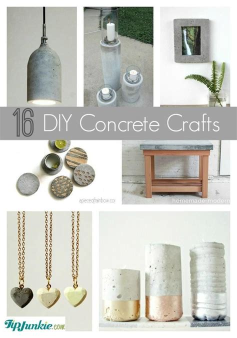 16 DIY Crafts to Make with Concrete | Concrete crafts, Crafts to make