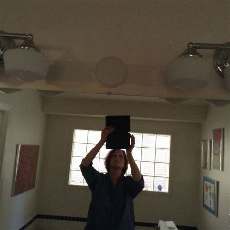 All the lights had a junction box in the ceiling except for two places. How to Cover A Junction Box Cover Over The Bathroom Mirror ...