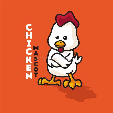 Chicken Mascot Logo Design Stock Vector Illustration Of Cartoon
