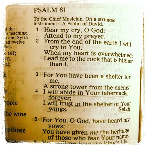 Psalm 61 Psalm 61 Psalms Of David Psalms