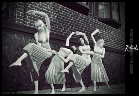Flower Chamber Rituals Witches Group Poses Sims 4 Downloads