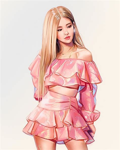 Don't forget to watch my video drawing cartoon rose blackpink. ROSÉ 💓 . ⠀ . ⠀ . ⠀ #study #drawing #dress #illustration # ...