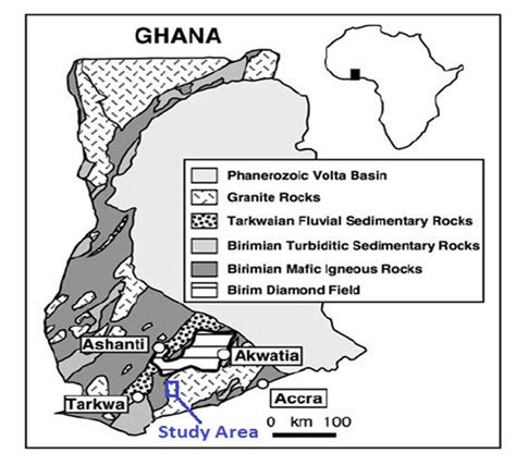 Simplified Geological Map Of Ghana 12 Download Scientific Diagram
