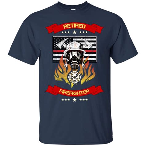 Thin Red Line Firefighter Retiret Retired Firefighter Ts Shirt Kinihax