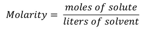 The Formula For Molarity Science Trends