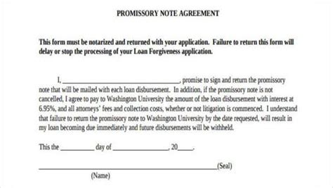 Full responsibility to pay all tuition, fees and other associated costs. Sample Promissory Note