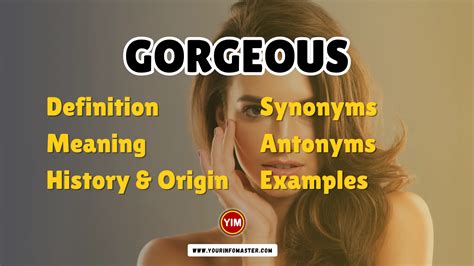 Gorgeous Synonyms Antonyms Example Sentences Your Info Master