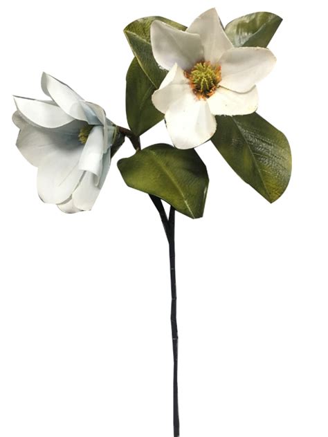 2' magnolia artificial silk flower bushes (burgundy) for home, garden and decoration, with no pot, (pack of 4). silk magnolia flower 68cm tall - Artificial flower ...