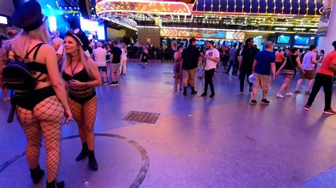 Fremont Street Las Vegas Evening And Night Scenes Youtube