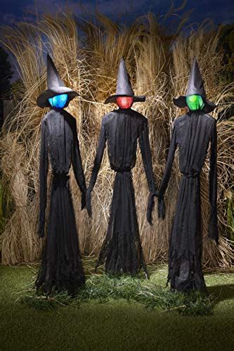 The Lakeside Collection Light Up Witches Halloween Yard