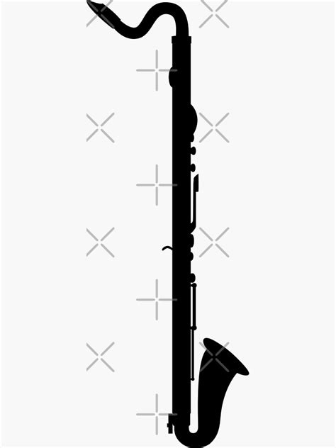 Bass Clarinet Silhouette Sticker For Sale By Rei Illustrates Redbubble