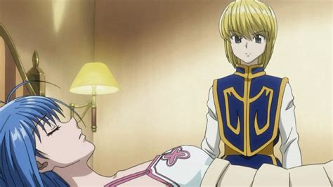 They are teal in the 1999 anime adaptation and gray in the 2011 series. Neon and Kurapika ~Hunter X Hunter | Kura