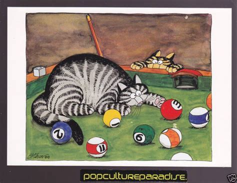 Bernard Hap Kliban Cats Playing Pool Kliban Cat Cats Illustration