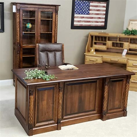 Kincaid Brown Maple Executive Desk Oak Creek Amish Furniture
