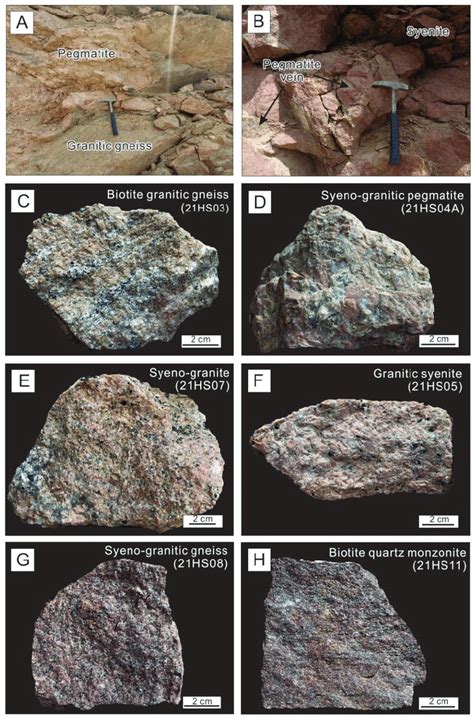 Representative Hand Specimen Photographs Of The Amc Basement Rocks A