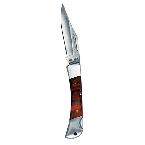 Asr Outdoor Paka Wood Pocket Knife Folding Blade 440 Stainless Steel
