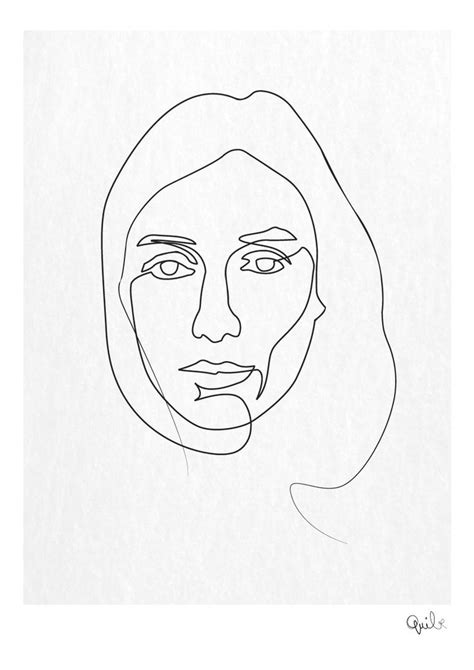 List Of Continuous Line Drawings Of Faces Ideas Sagaens
