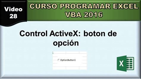 27 Curso Excel Vba 2016 Control Boton De Opcion Youtube