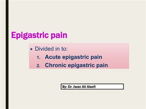 Acute Epigastric Pain Ppt