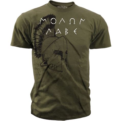 Black Ink Design Spartan Molon Labe T Shirt Camouflageca
