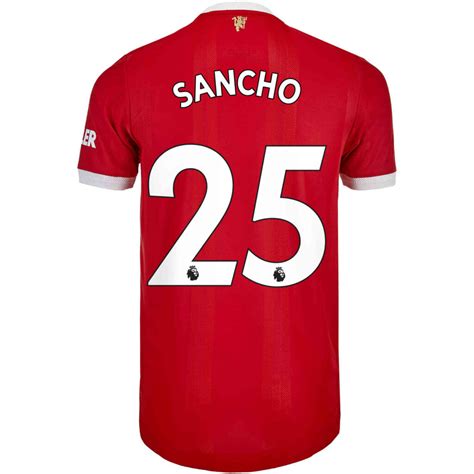 202122 Adidas Jadon Sancho Manchester United Home Authentic Jersey