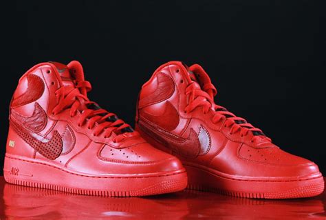 Nike Air Force 1 High Misplaced Checks Red Sneaker Bar Detroit