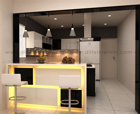 Breakfast Counter With Aesthetic Design Kitchen Design Decor Kitchen