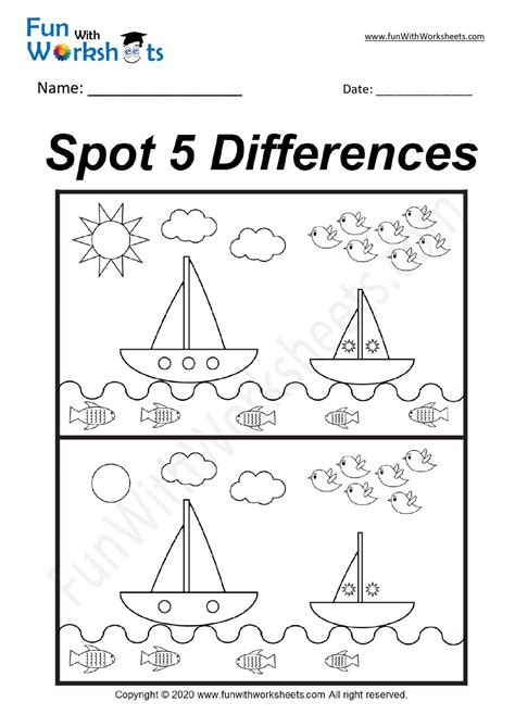 20 Find The Difference Worksheets Worksheets Decoomo