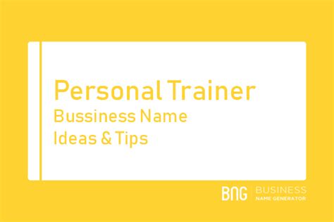 Personal Trainer Business Name Generator Find A Business Name Unique