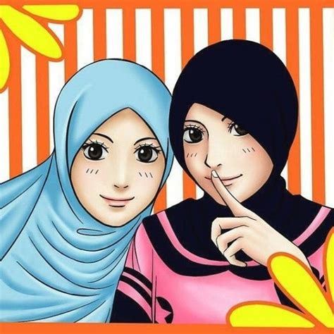 Ide Muslimah Kartun Sahabat E6d5 Gambar Kartun Persahabatan Tiga Orang