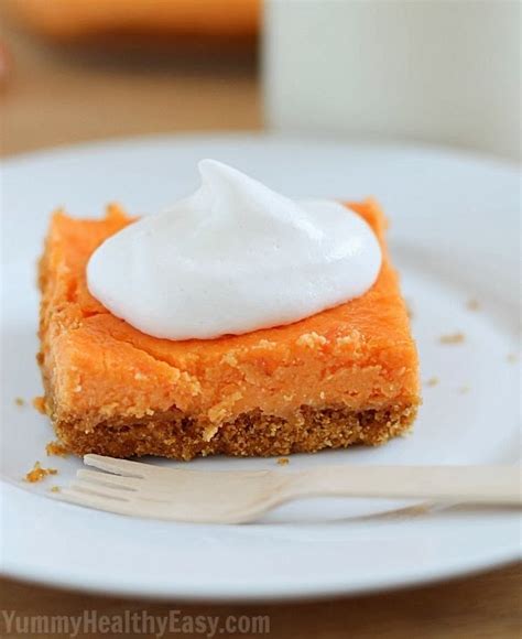 Sweet Potato Cheesecake Bars Yummy Healthy Easy