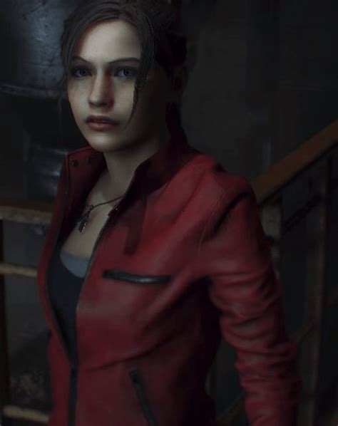 Resident Evil 2 Claire Redfield Video Game Leather Jacket Sheepskin