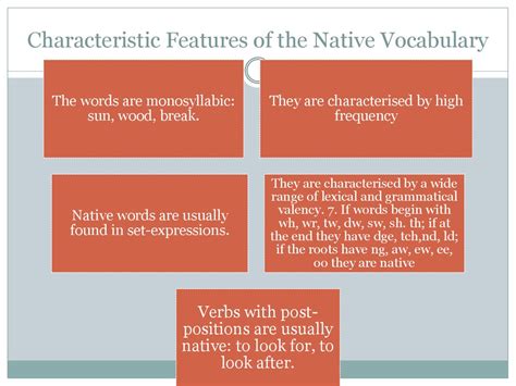 The Native Element And Borrowed Words Online Presentation