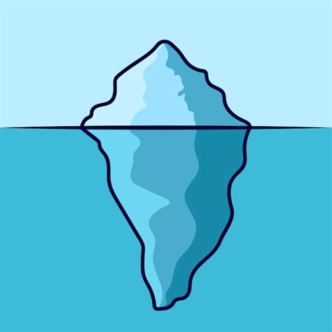 Diseño De Icono De Dibujos Animados De Iceberg Vector Premium