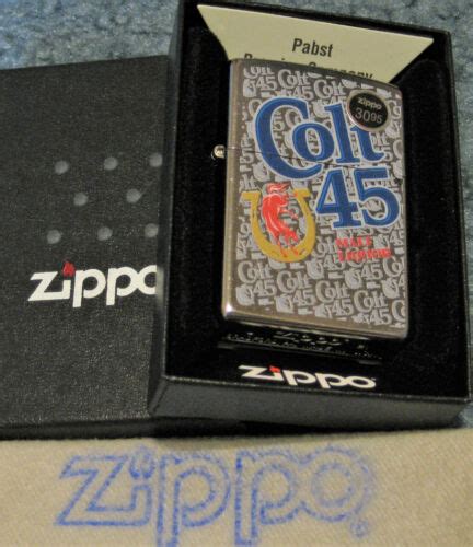 Zippo Pabst Colt 45 Lighter Beer Design Advertiser Z2076 Mint In Box