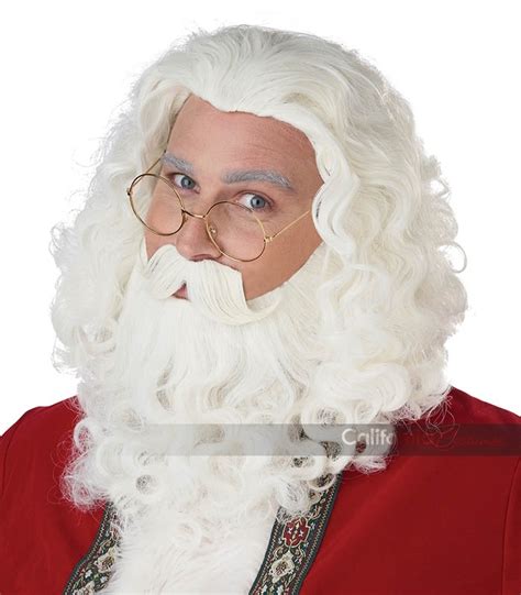 Santa Wig And Beard Set Includes Moustache California Costumes