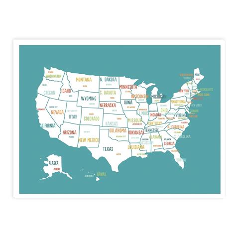 Us Maps With States For Kids