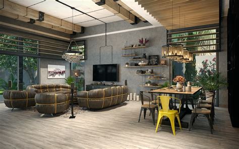 Types Of Industrial Loft Apartment Designs Which Applied With Vintage