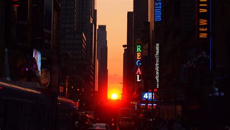 Cityscape Rise Illuminated Car Manhattan New York City