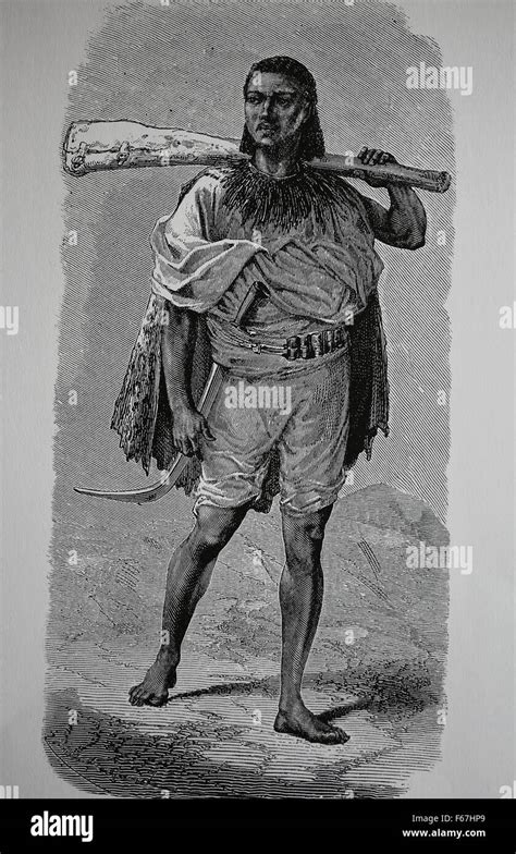 Africa Ethiopia Abyssinian Soldier 1880 Engraving Stock Photo Alamy