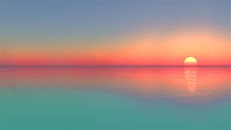 2560x1440 Calm Sunset Ocean Digital Art 5k 1440p Resolution Hd 4k