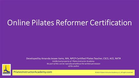 Online Pilates Reformer Teacher Certification Free Preview Youtube
