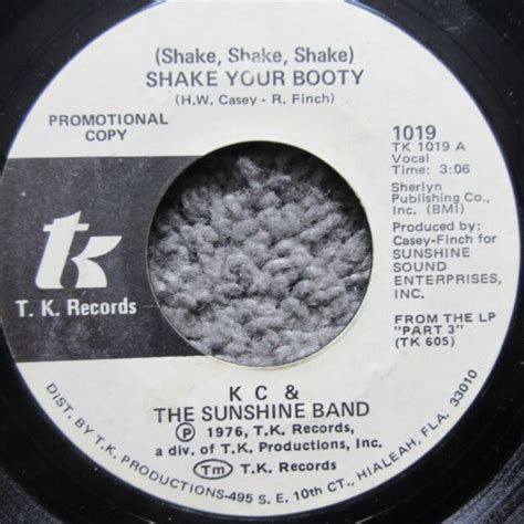 7 Vinyl 45 Rpm Mint Kc Sunshine Shake Your Booty Promo 1976 Tk Records