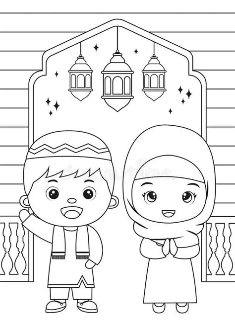 Children And Ramadan Coloring Page Download Print Or Color Online