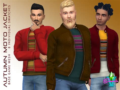 The Sims Resource Simmiev Autumn Spice Moto Jacket