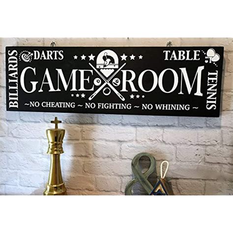Game Room Rules Home Sign Game Room Sign Garage Decor Entertainment