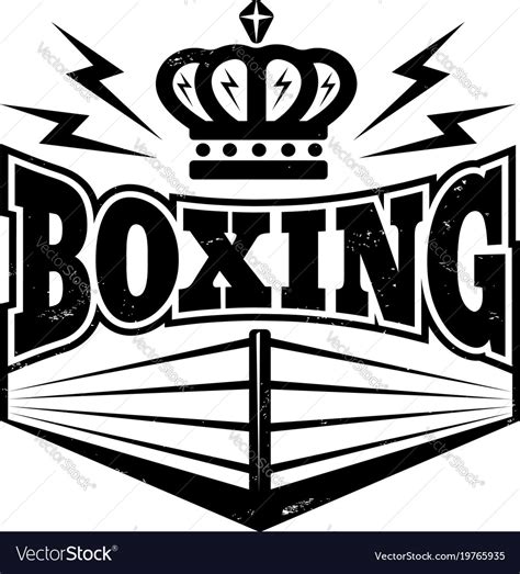 Emblem With Boxing Ring Royalty Free Vector Image