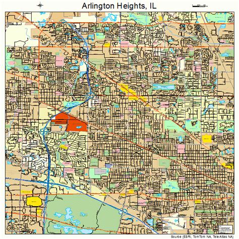 Arlington Heights Illinois Street Map 1702154