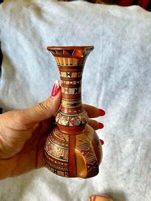 Cusco Peru Inca Jaguar Vessel Pitcher Jug Clay Folk Art Pottery Incense